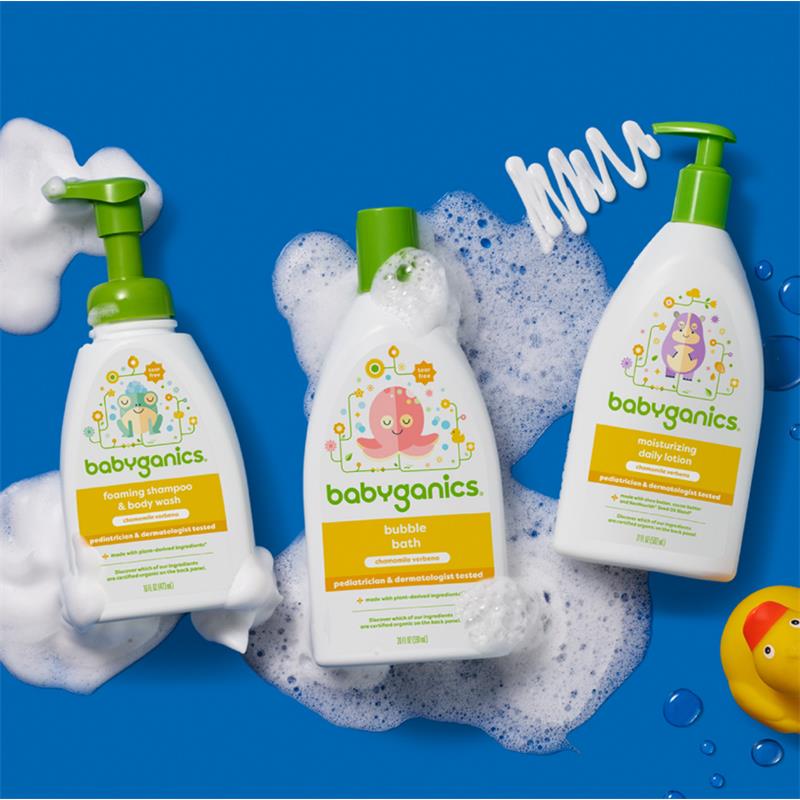 Babyganics - Squeeze Foam Shampoo & Body Wash Chamomile Verbena, 9 Oz Image 3
