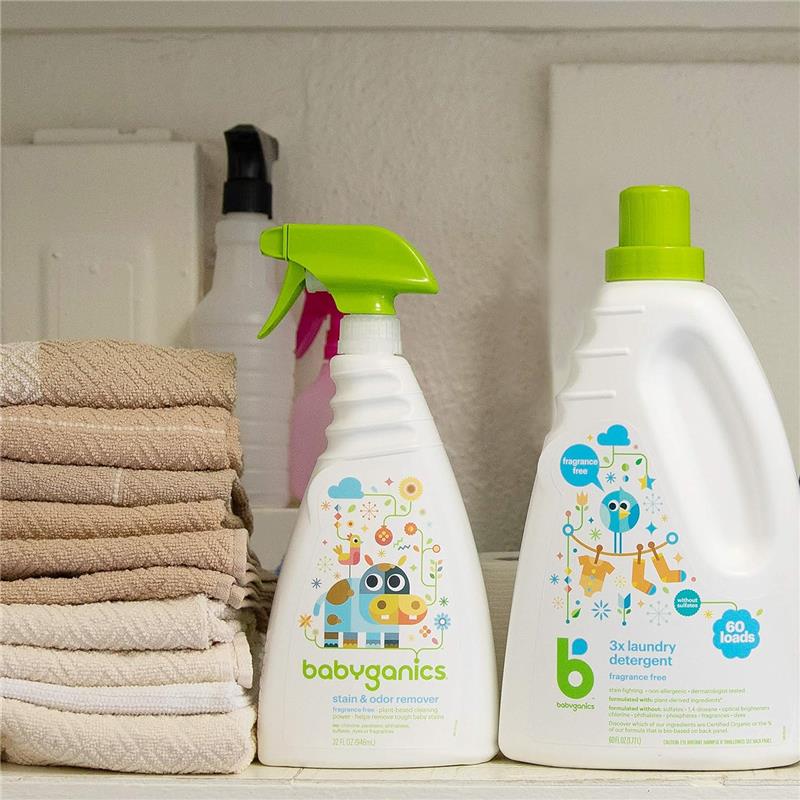 Babyganics - Stain & Odor Remover Fragrance Free, 32 Oz Image 6