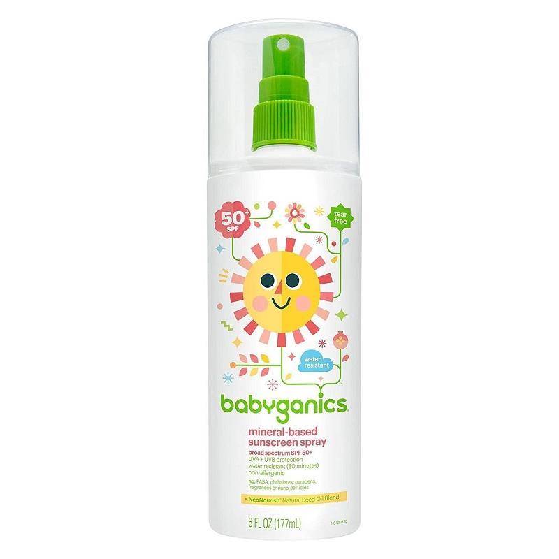 Babyganics Sunscreen Spray SPF 50+,8oz Image 1
