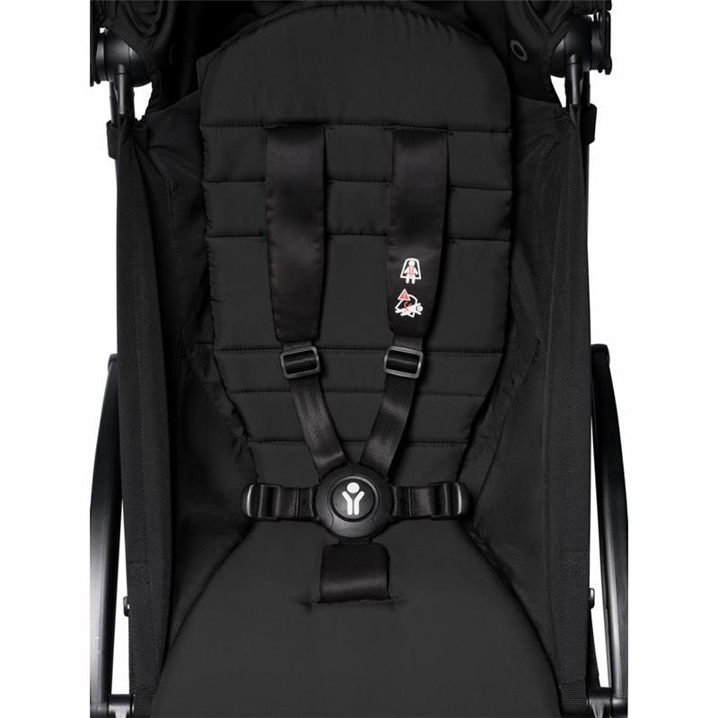 BABYEN YOYO2 Stroller Frame, Black - Includes 5-Point Harness,  Multi-Position Reclining Backrest, Canopy Extensions, Padded Shoulder Strap  