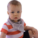 Bazzle Baby Banda Drool Bib, Lattice Grey Image 5