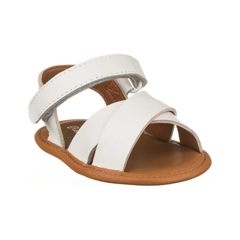 Bbc - Polo Ralph Lauren Baby Girls Shoes White Full Grain Leather Trace Sandals Image 1