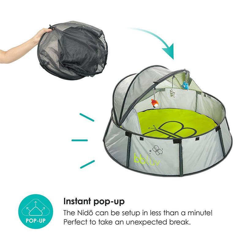 Bbluv Nidö - 2 In 1 Travel & Play Tent, Fun Canopy with UV Protection Image 11