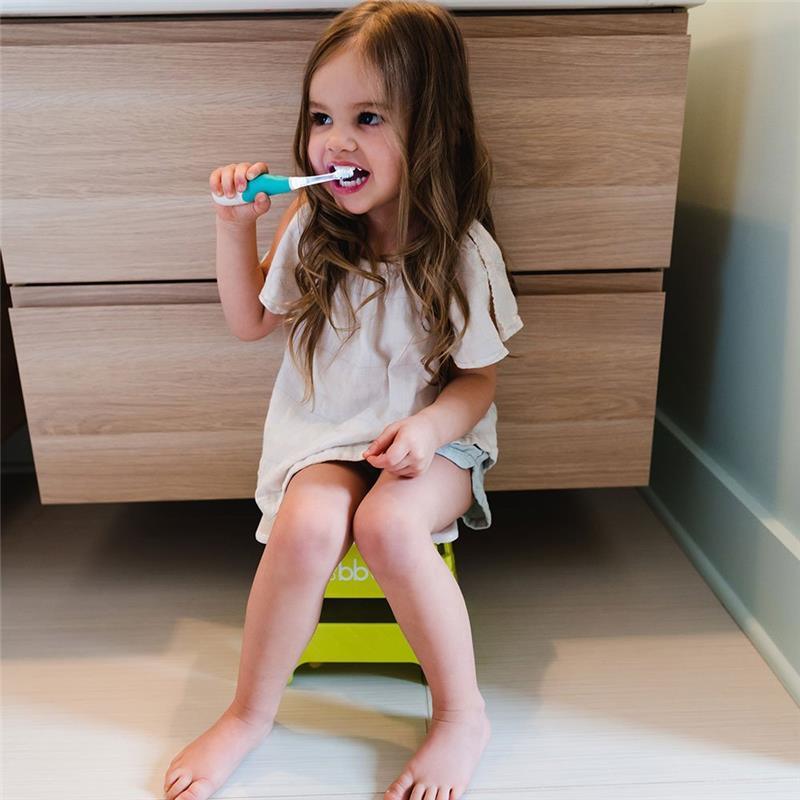 Bbluv Sonik 2-Stage Sonic Toothbrush for Babies & Toddlers, White/Acqua Image 5