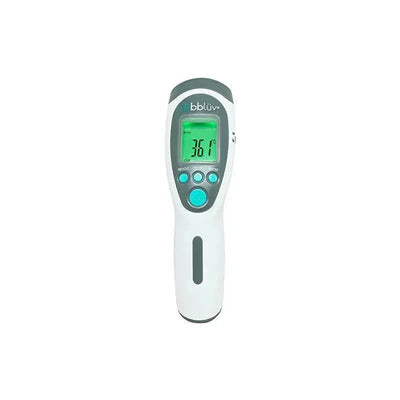 Bbluv Termo 4-in-1 Digital Thermometer displaying a green LCD screen showing a temperature of 36.1°C.