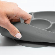 Bbluv - Yümi 4-Section Silicone Plate And Spoon, Grey Image 3