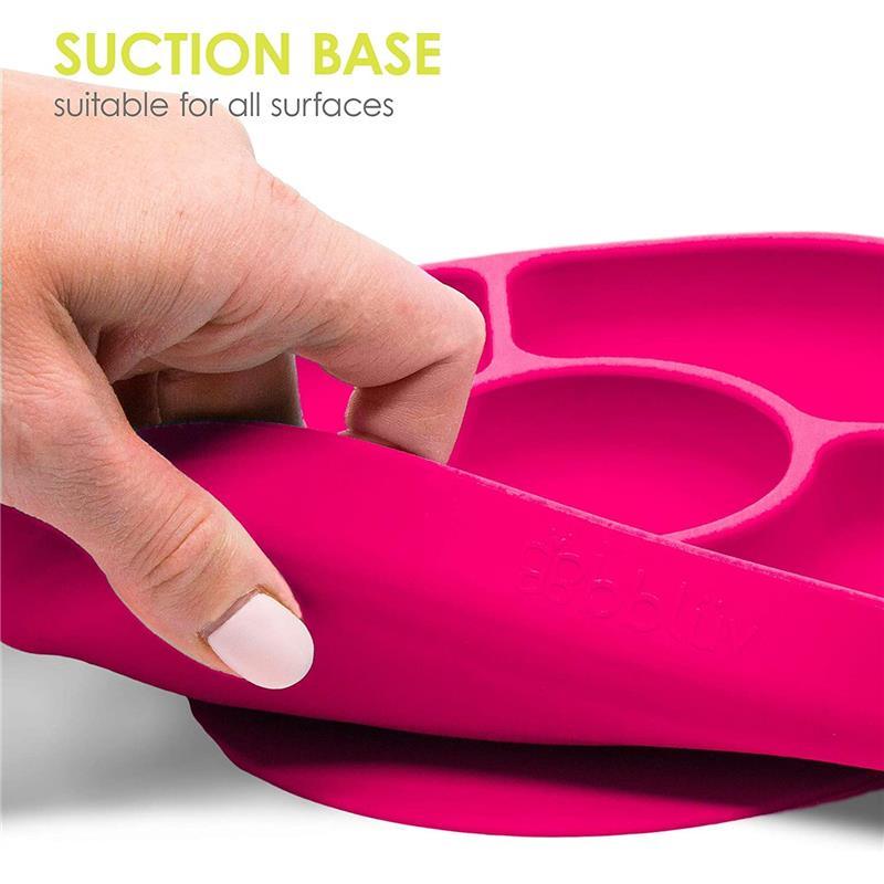 Bbluv - Yümi 4-Section Silicone Plate And Spoon, Pink Image 4