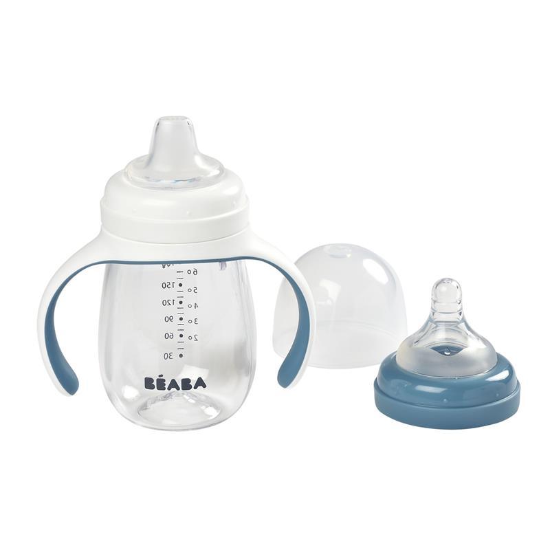 Beaba - 2-in-1 Bottle To Sippy Learning Cup, Rain Image 5