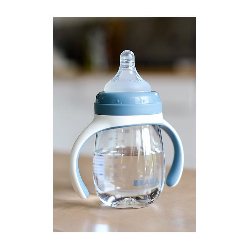 Beaba - 2-in-1 Bottle To Sippy Learning Cup, Rain Image 9