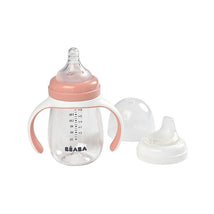 Beaba - 2-in-1 Bottle To Sippy Learning Cup, Rose Image 1