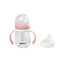 Beaba - 2-in-1 Bottle To Sippy Learning Cup, Rose Image 3