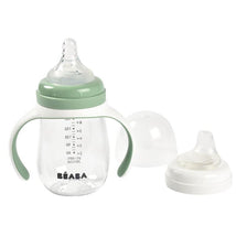Beaba - 2-In-1 Bottle To Sippy Training Cup, Sage Image 1