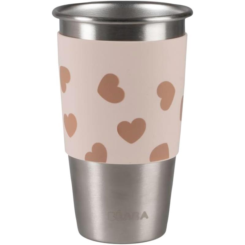 Beaba 2Pk Stainless Steel 360 Mommy & Me Cup Set, Big Love Image 2