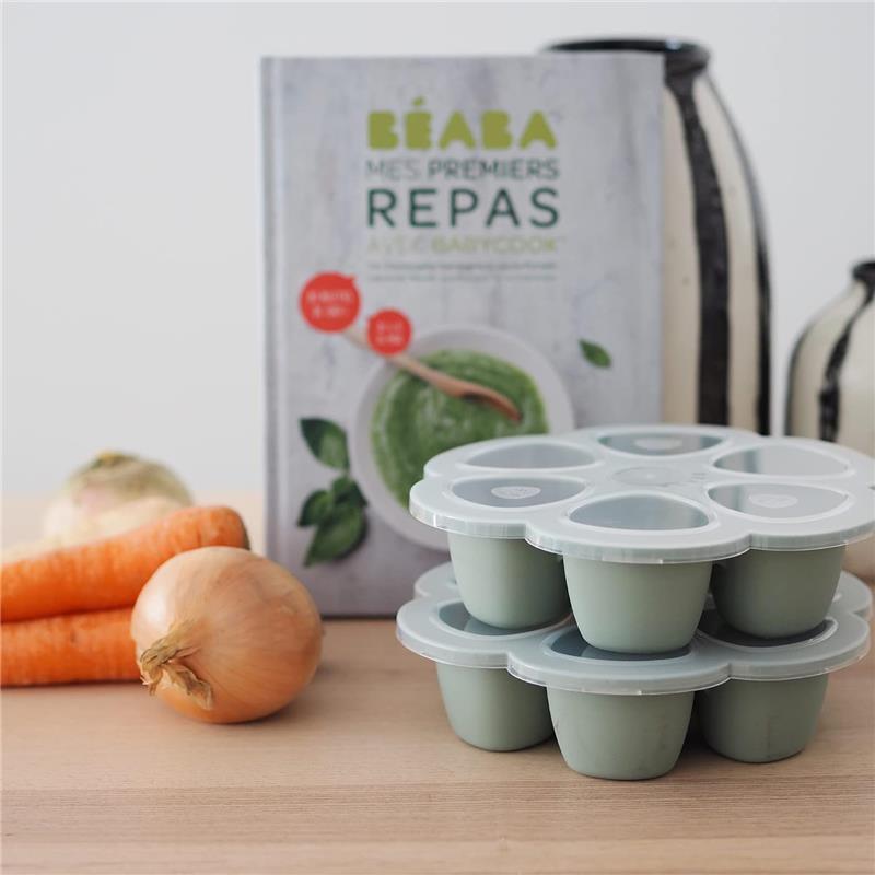 Beaba - 3 Oz Multiportions Silicone Baby Food Storage Container, Sage Image 3
