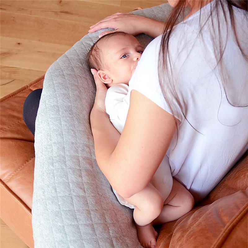 Beaba - Big Flopsy Pregnancy & Nursing Pillow, Heather Grey Image 5