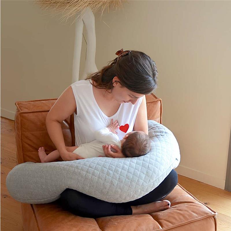 Beaba - Big Flopsy Pregnancy & Nursing Pillow, Heather Grey Image 4