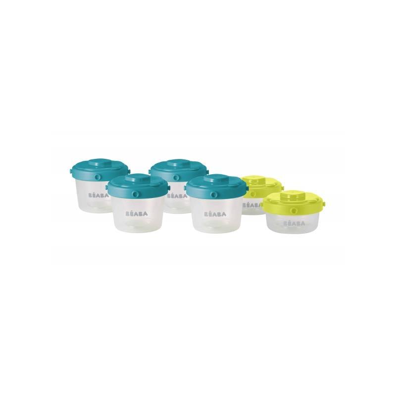 Beaba - Clip Containers 12 Pc Set + Silicone Spoons, Peacock Image 3