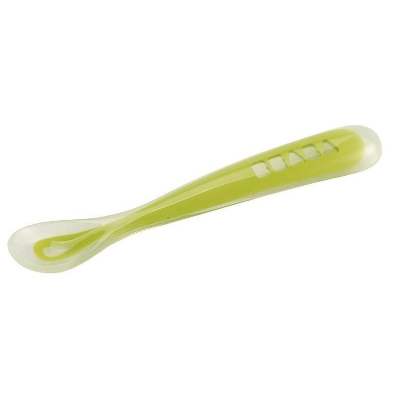 Beaba - First Stage Silicone Spoon, Neon Image 1