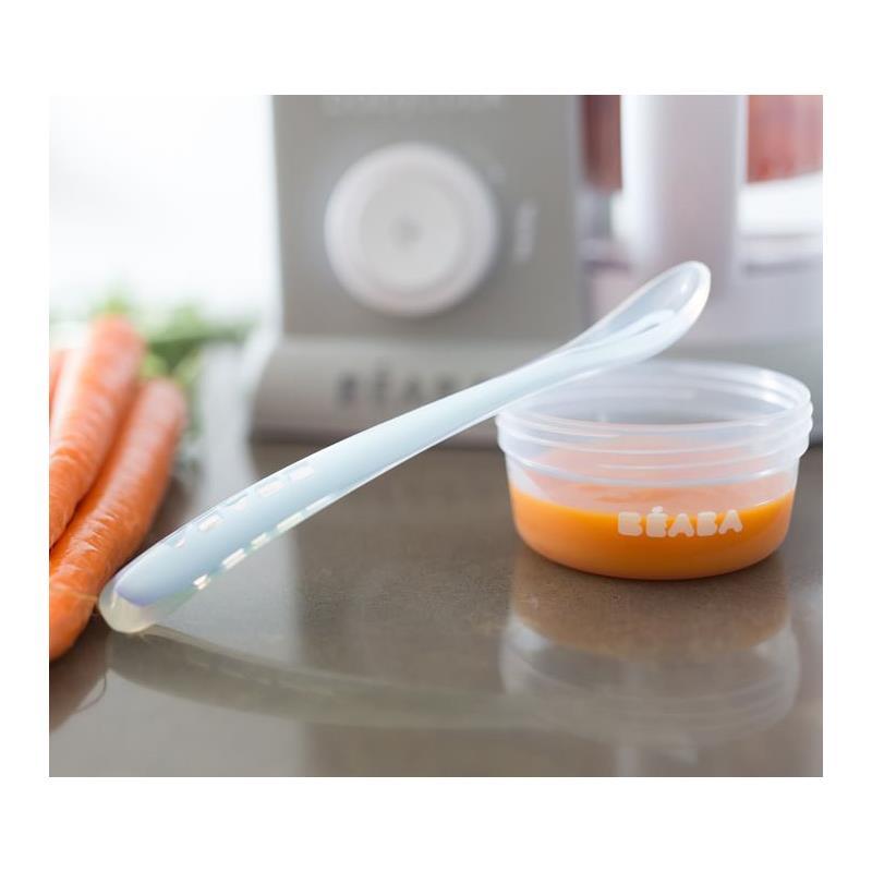 Beaba - 4Pk First Stage Silicone Spoons Set, Rose Image 3