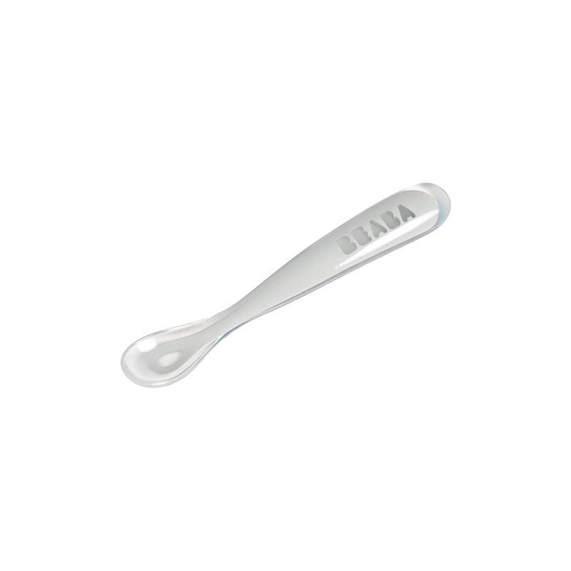 Beaba - First Foods Single Silicone Spoon, Cloud Image 5