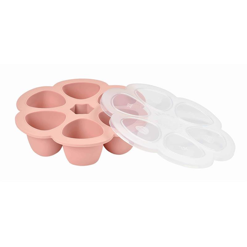 Beaba Multiportions Silicone Baby Food Freezer Tray 5Oz-Rose Image 1