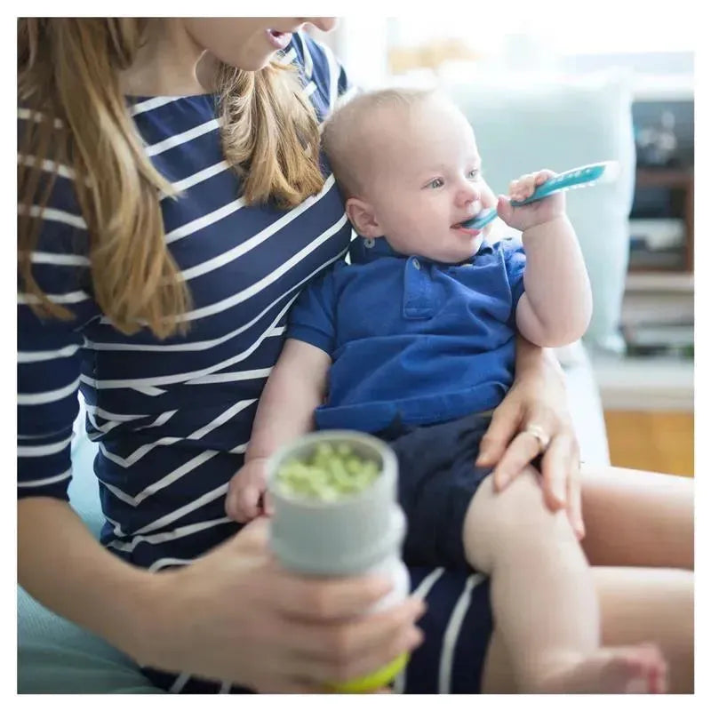 Beaba - 4Pk First Stage Silicone Spoons, Rain Image 4