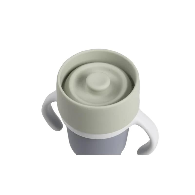 Beaba Stainless Steel 360 Learning Cup, Pebble Image 2