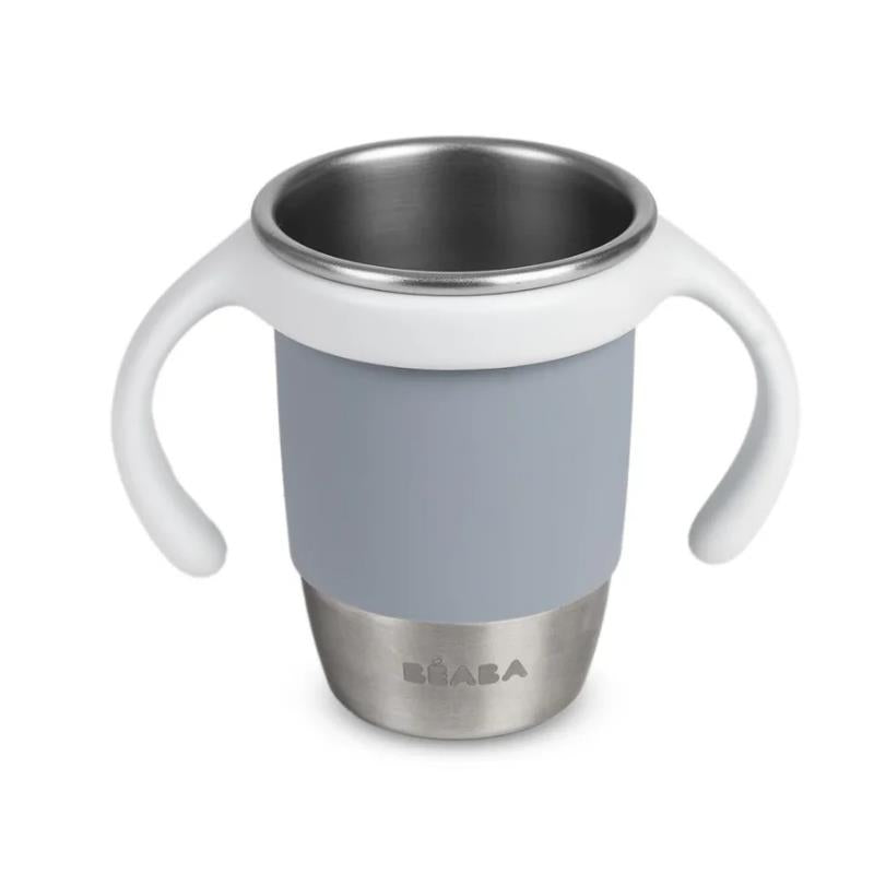 Beaba Stainless Steel 360 Learning Cup, Pebble Image 4