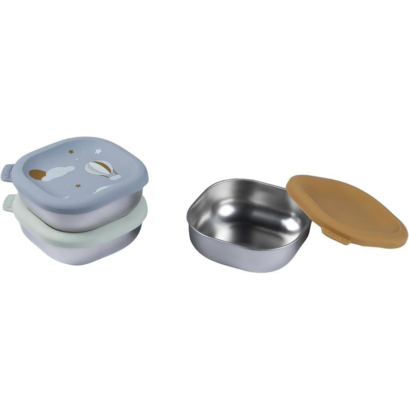 Beaba Stainless Steel Baby Bowls Set, Adventure Image 2