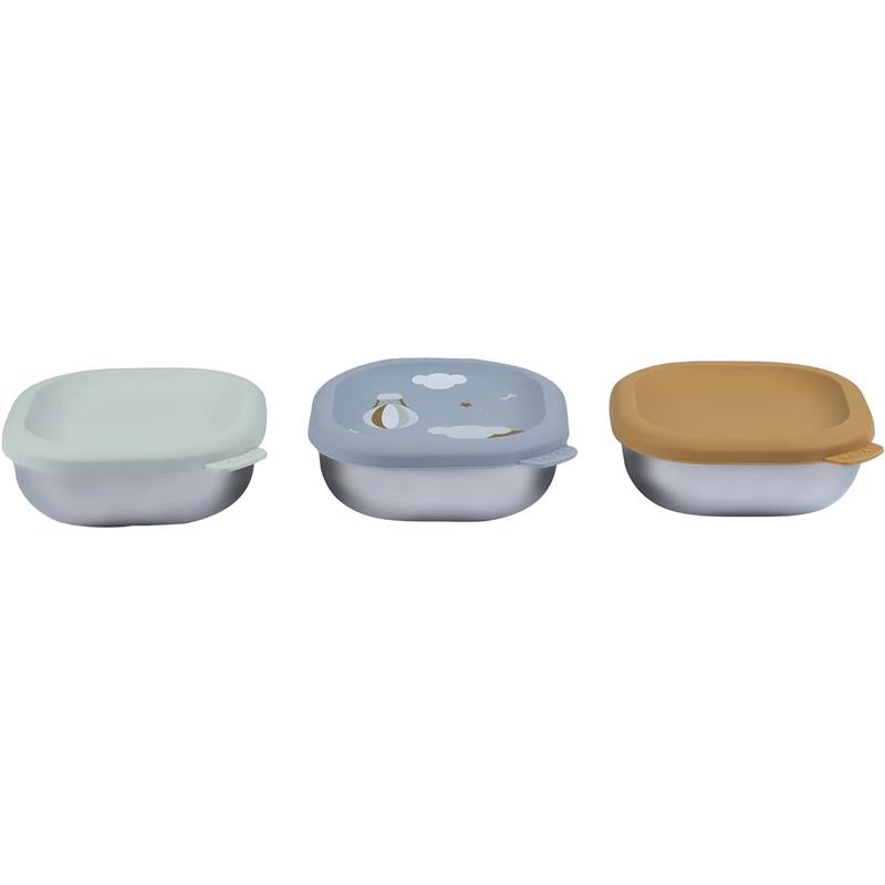Beaba Stainless Steel Baby Bowls Set, Adventure Image 3