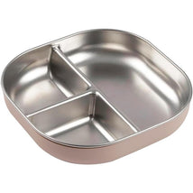 Beaba Stainless Steel Divided Plate, Cotton Candy Image 1