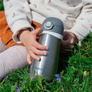 Beaba - Stainless Steel Kids Water Bottle, Charcoal Image 2