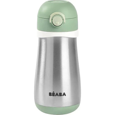 Beaba - Stainless Steel Kids Water Bottle, Sage Image 1