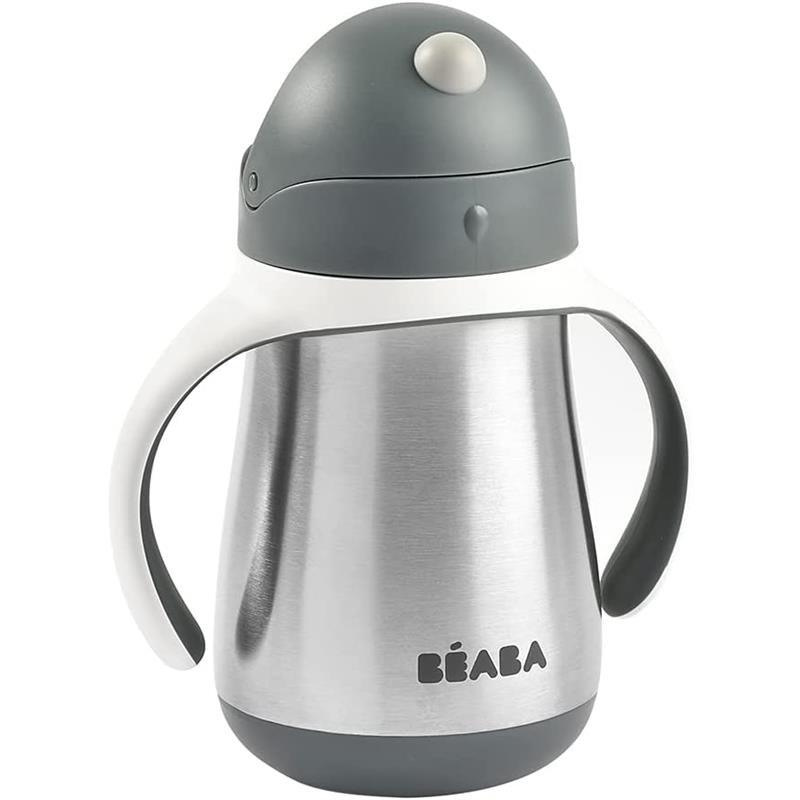 Beaba - Stainless Steel Straw Sippy Cup Charcoal Image 2