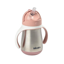 Beaba - Stainless Steel Straw Sippy Cup, Rose Image 1