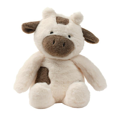 Bedtime Originals - Farmyard Friends Plush Cow Stuffed Animal Toy, Milkshake Image 1