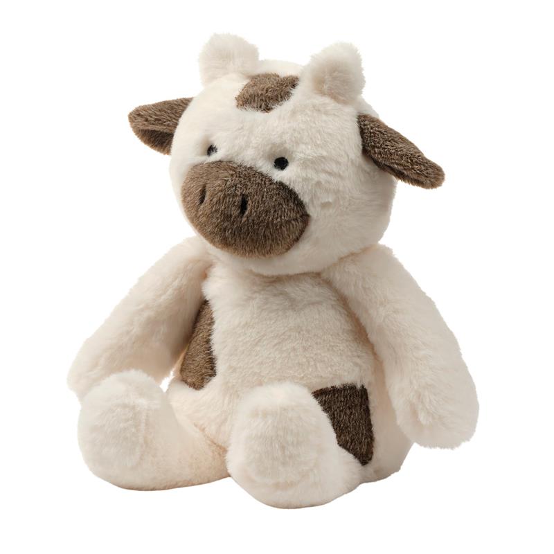 Bedtime Originals - Farmyard Friends Plush Cow Stuffed Animal Toy, Milkshake Image 2