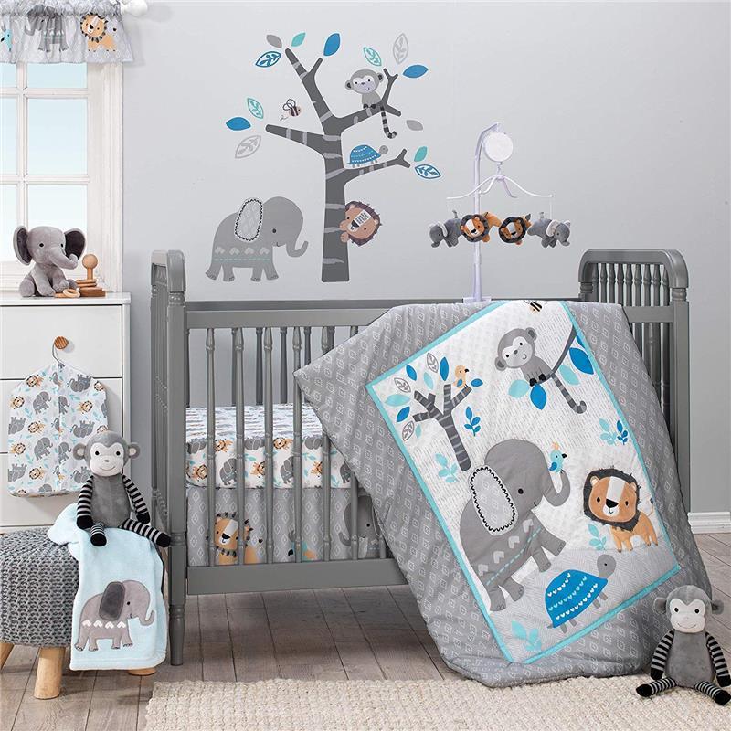 Bedtime Originals Jungle Fun Musical Baby Crib Mobile, Lion/Elephant Image 4