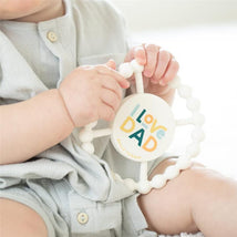 Bella Tunno - Happy Teether, Soft & Easy Grip Baby Teether Toy, Non-Toxic and BPA Free, I Love Dad  Image 2