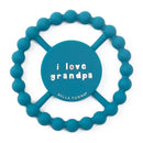 Bella Tunno - Happy Teether, Soft & Easy Grip Baby Teether Toy, Non-Toxic and BPA Free, I Love Grandpa Image 1