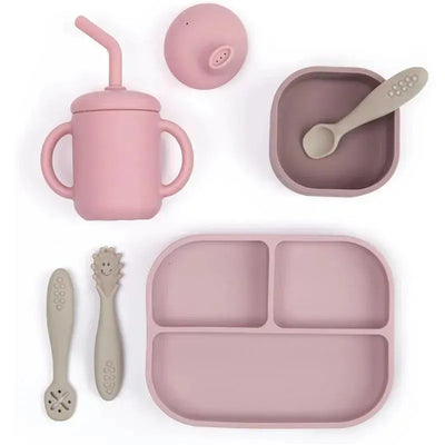 Bella Tunno - Little Bites Bundle, Baby Feeding Set,100% Food-Grade Silicone, Magic Meadow Image 1