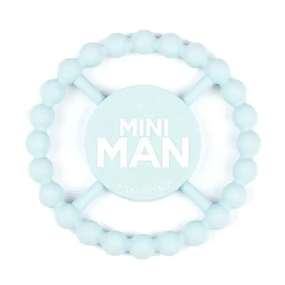 Bella Tunno - Mini Man Happy Teether, Ligh Blue Image 1