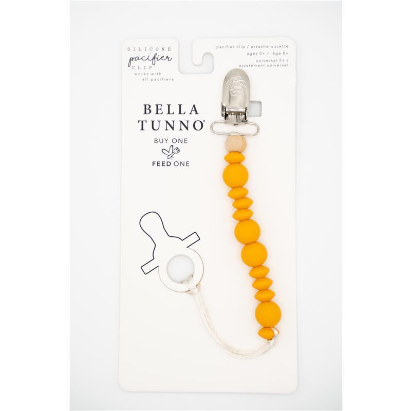 Bella Tunno Silicone Beaded Pacifier Clip- mango Image 1