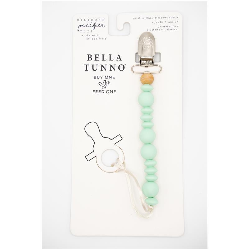 Bella Tunno Silicone Beaded Pacifier Clips - Mint Image 1