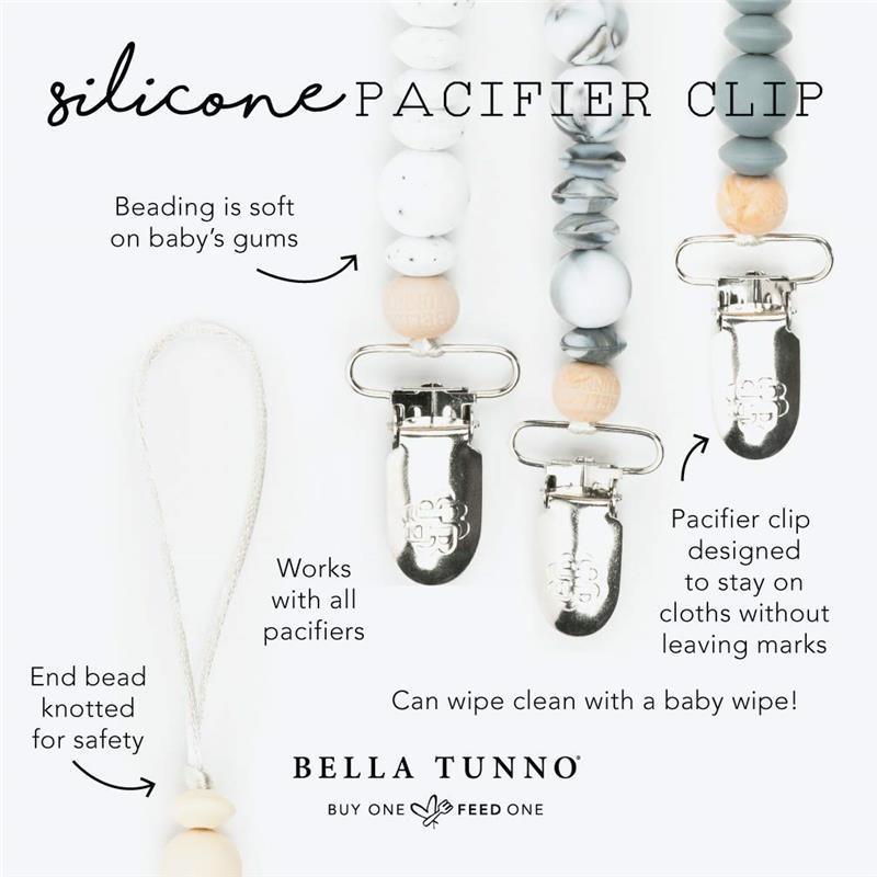 Bella Tunno Silicone Beaded Pacifier Clips - Mint Image 4