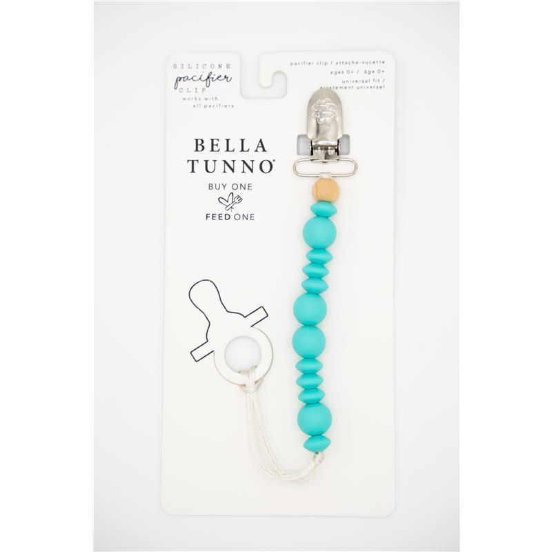 Bella Tunno Silicone Beaded Pacifier Clips - Turquoise Image 1