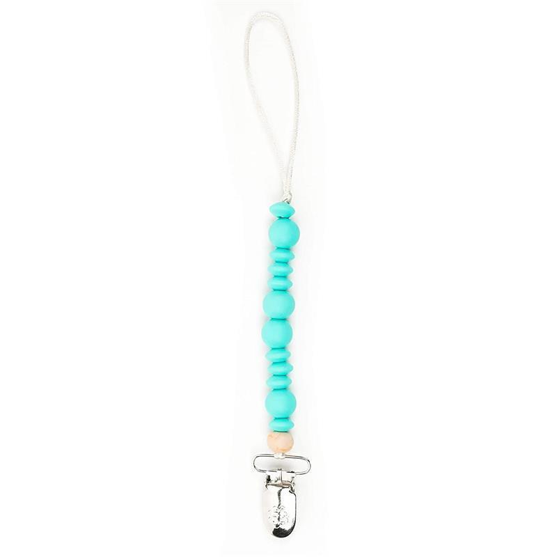 Bella Tunno Silicone Beaded Pacifier Clips - Turquoise Image 3