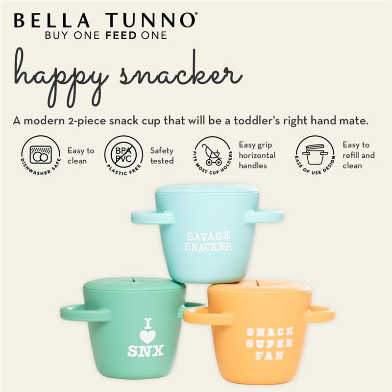 Bella Tunno Snack Cups for Toddlers, Silicone Spill Proof Food Container with Lid Image 3