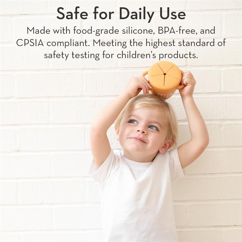 Bella Tunno Snack Cups for Toddlers, Silicone Spill Proof Food Container with Lid Image 6