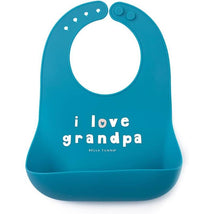 Bella Tunno - Wonder Bib, Silicone Baby Bib, Non-toxic BPA Free, I Love Grandpa Image 1